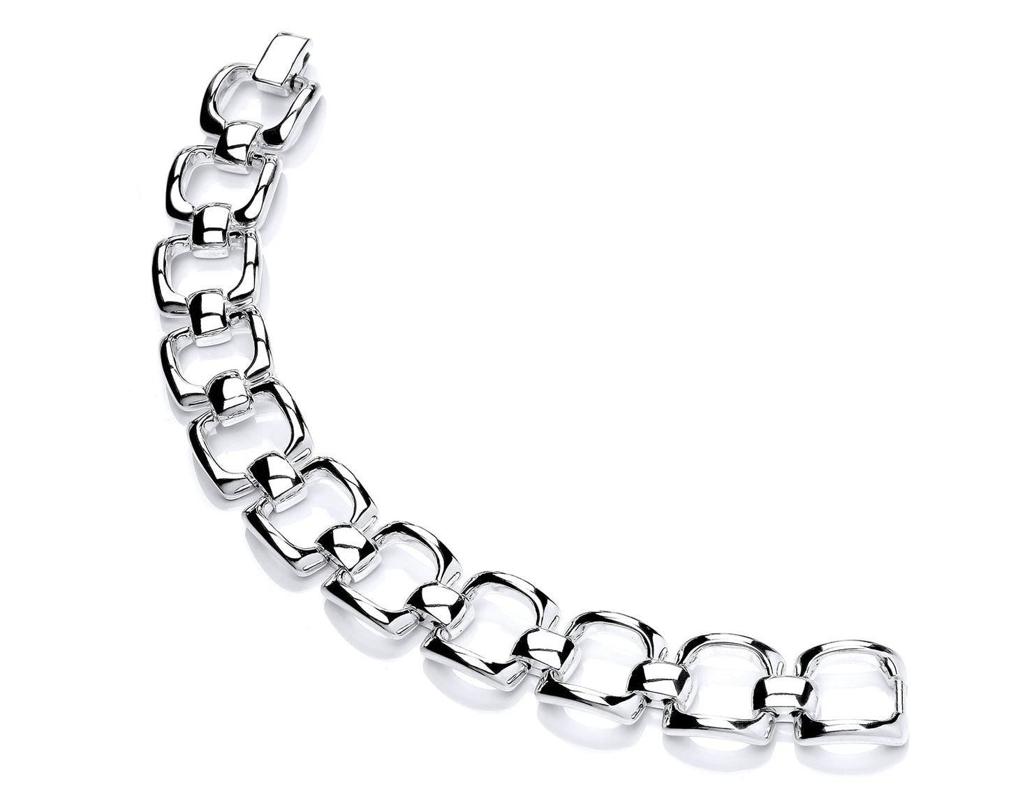 Silver Open Square Link Bracelet Gardiner Brothers