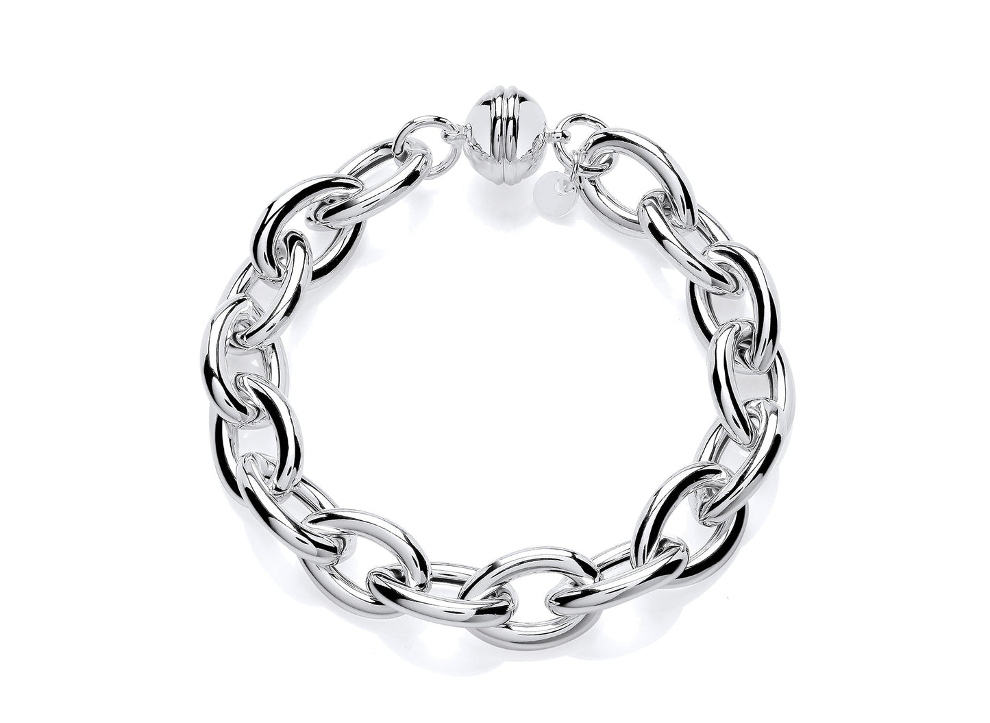 Silver Heavy Pear Link Bracelet Gardiner Brothers