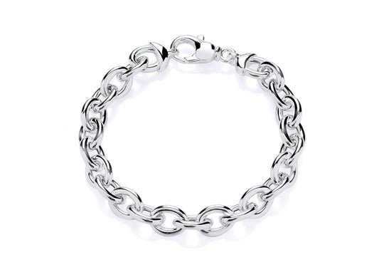 Silver Cable Style Bracelet  Gardiner Brothers