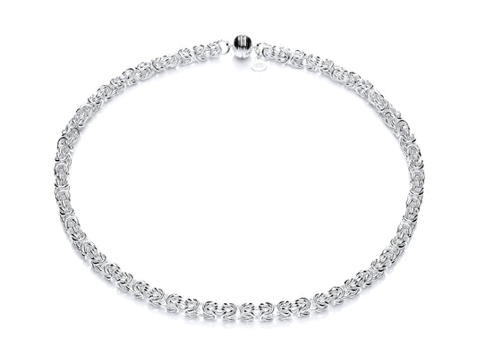Silver Byzantine Link Necklace  Gardiner Brothers
