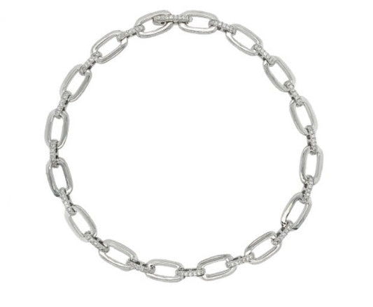 White Gold and Diamond Bracelet Gardiner Brothers