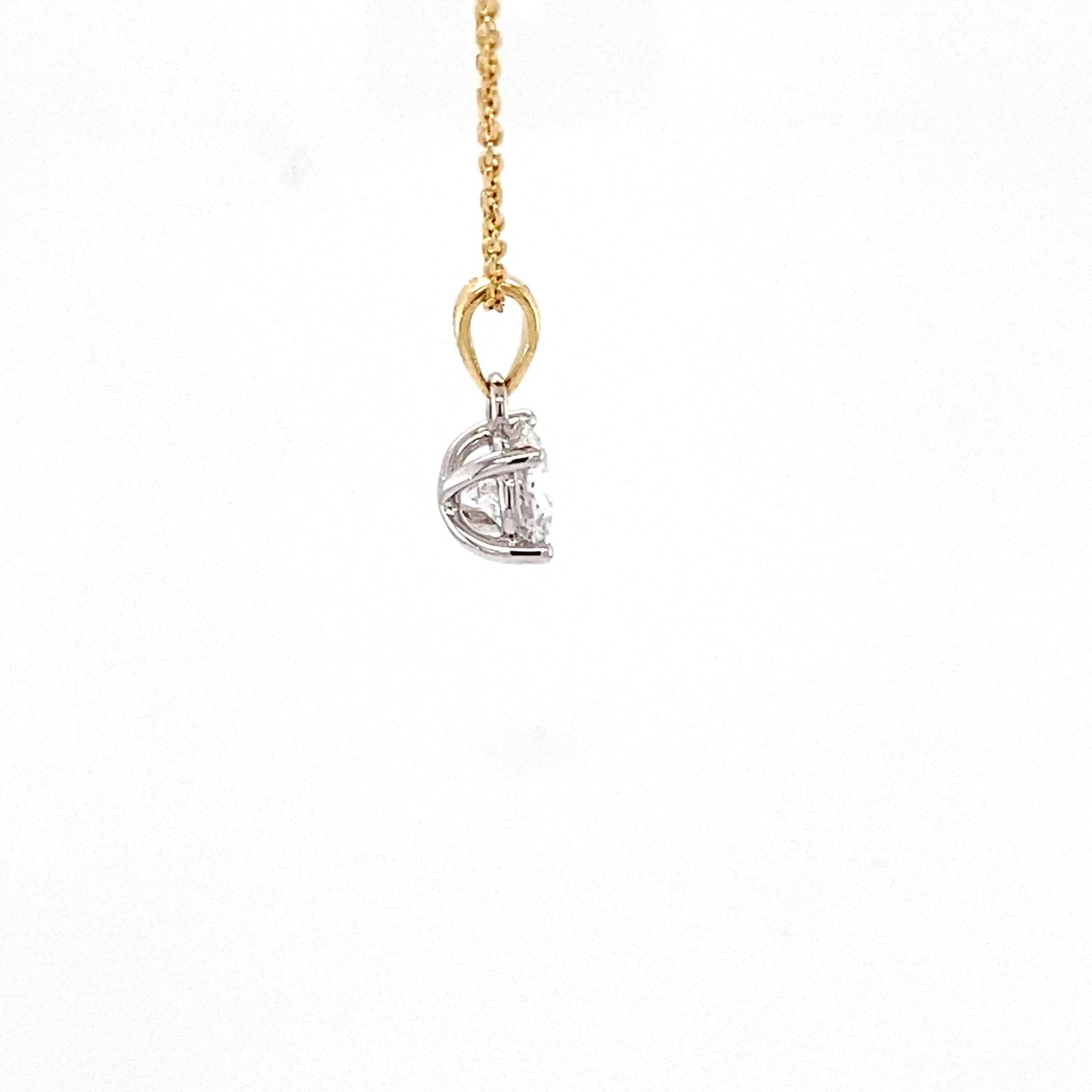 Round brilliant Cut Diamond Solitaire Pendant - 0.80cts Gardiner Brothers