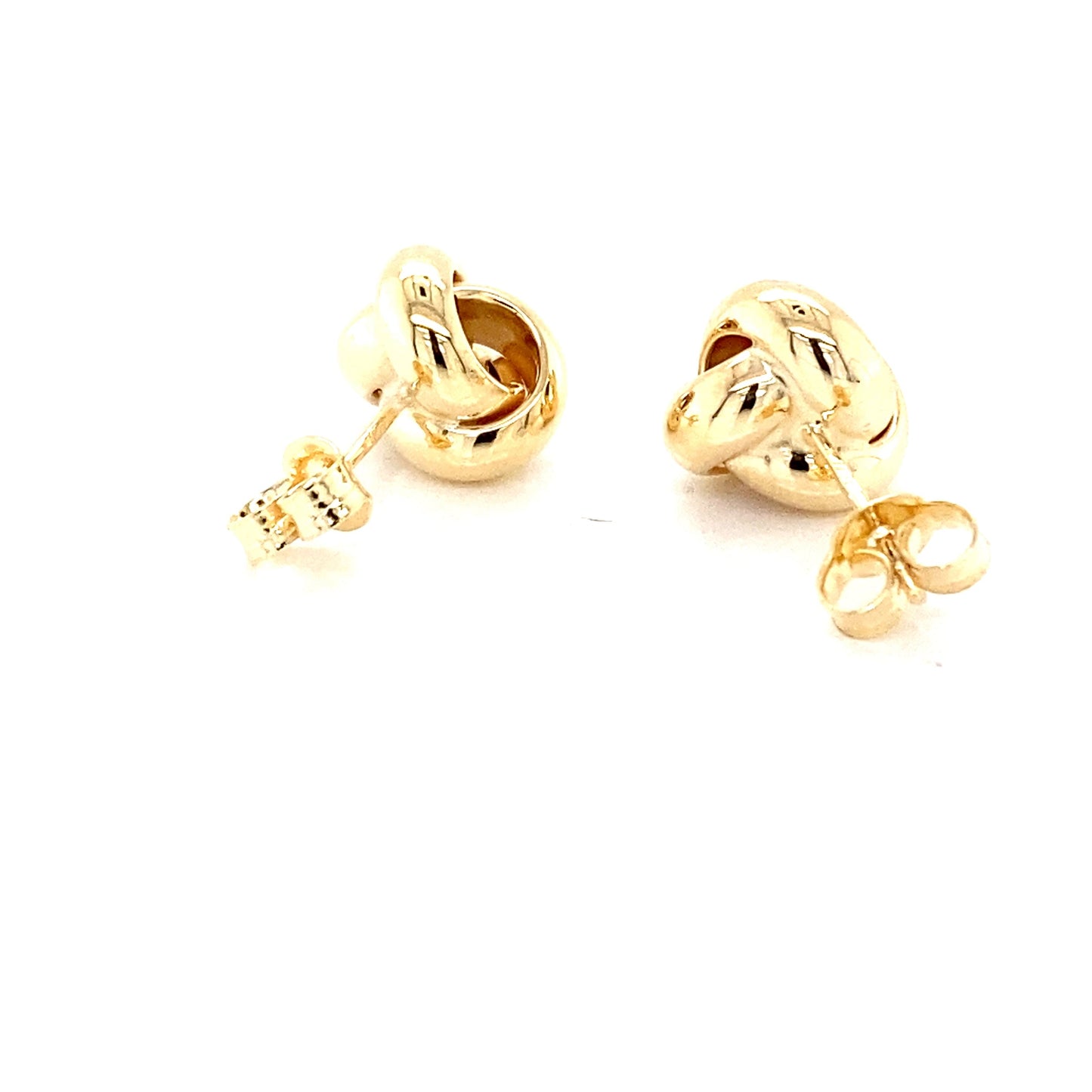 Yellow Gold 'Woolmark' Knot Style Earrings Gardiner Brothers