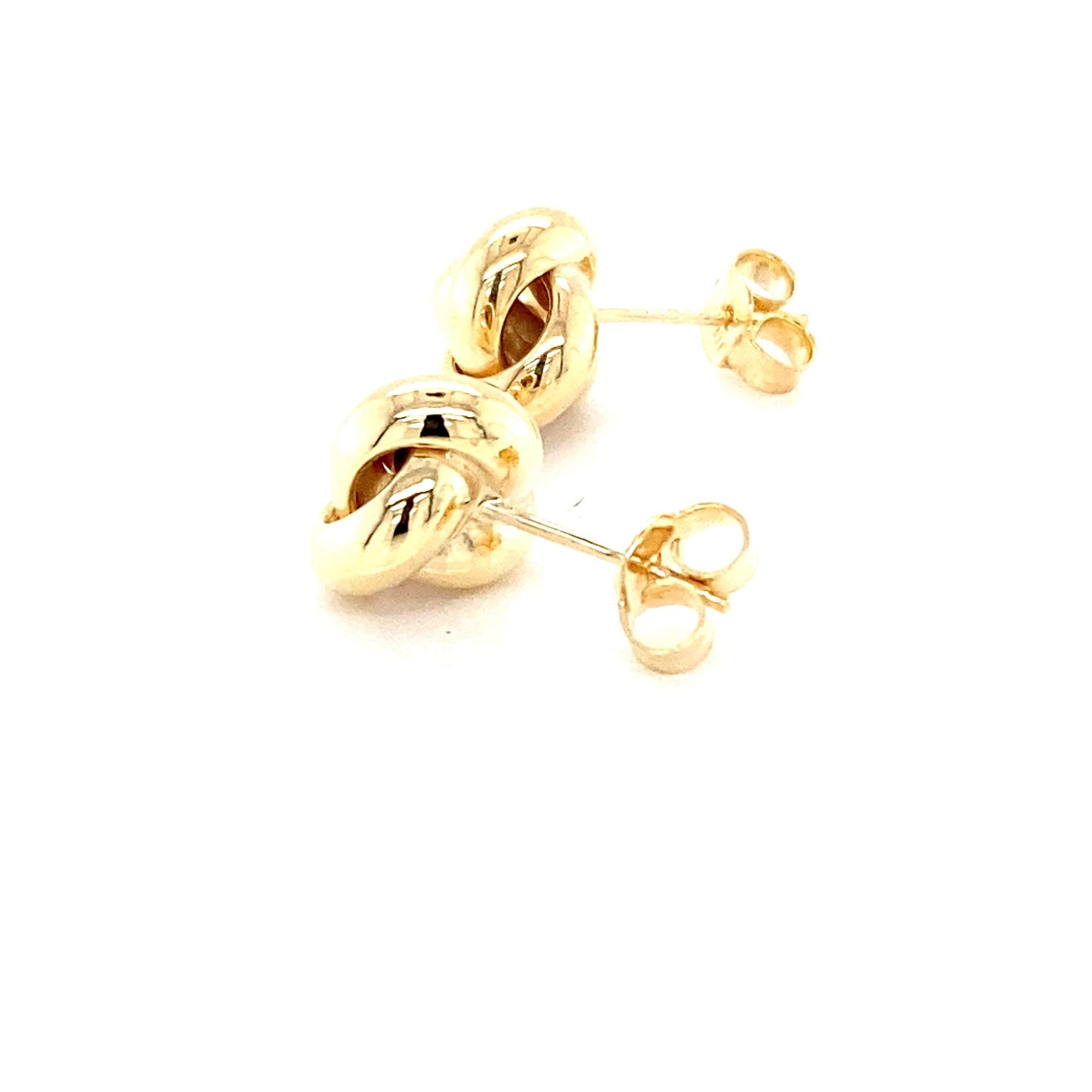 Yellow Gold 'Woolmark' Knot Style Earrings Gardiner Brothers