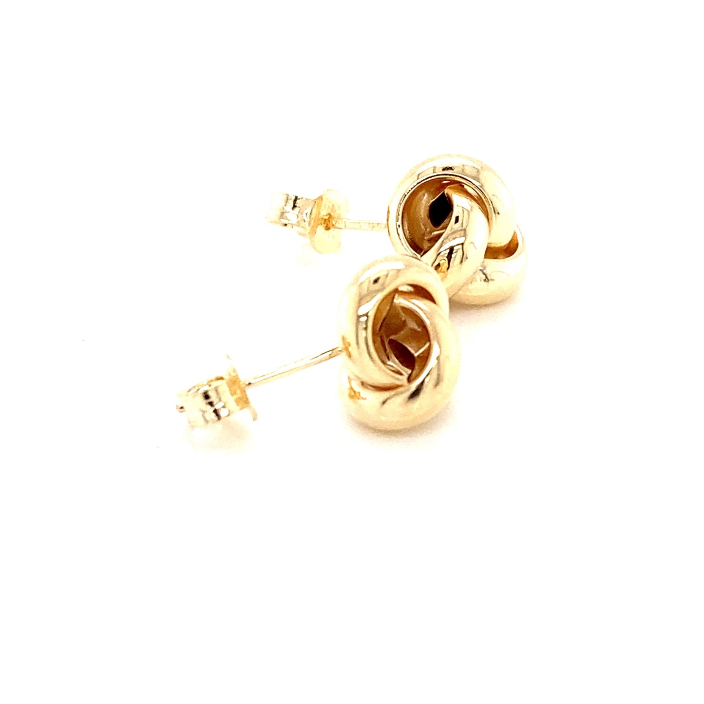 Yellow Gold 'Woolmark' Knot Style Earrings Gardiner Brothers
