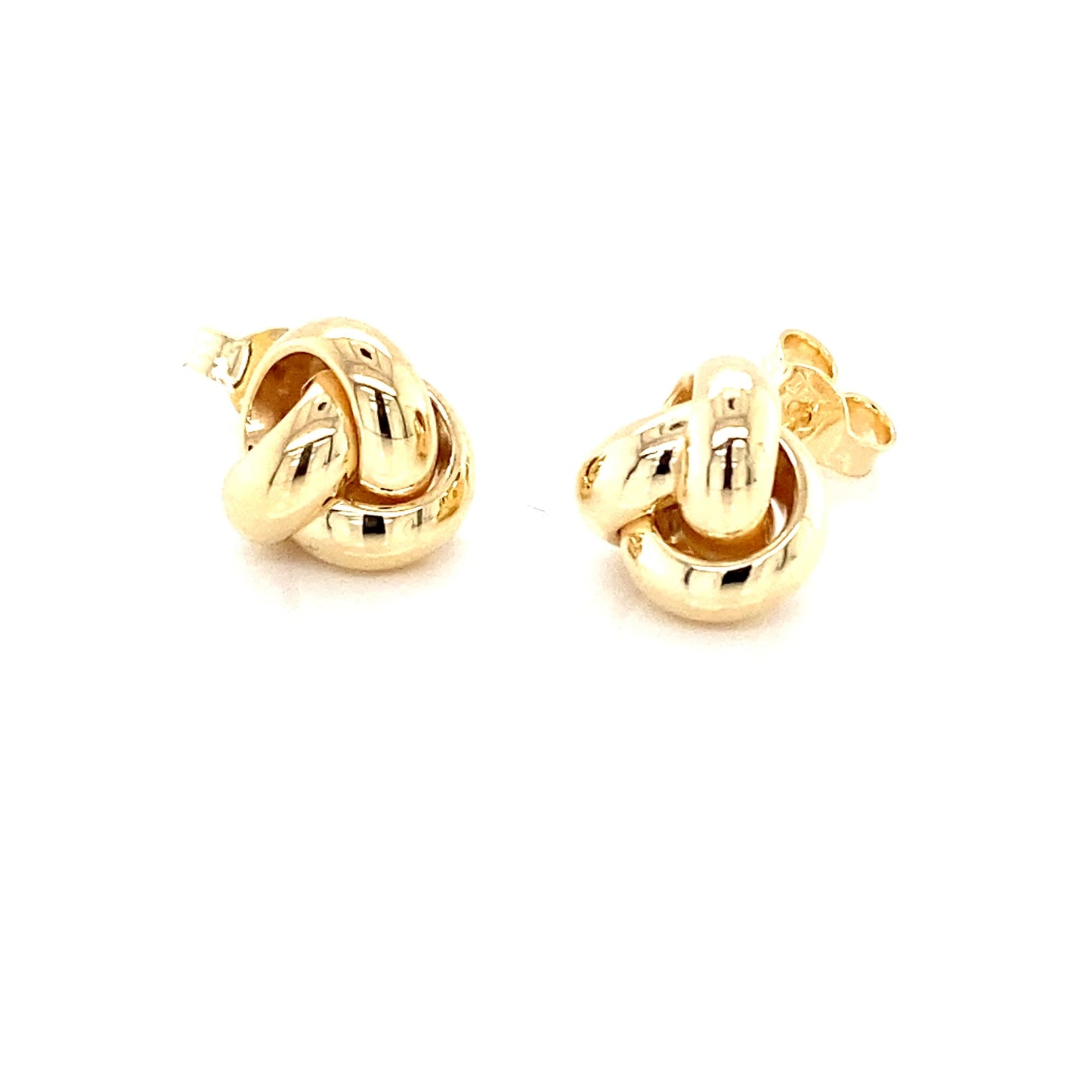 Yellow Gold 'Woolmark' Knot Style Earrings Gardiner Brothers