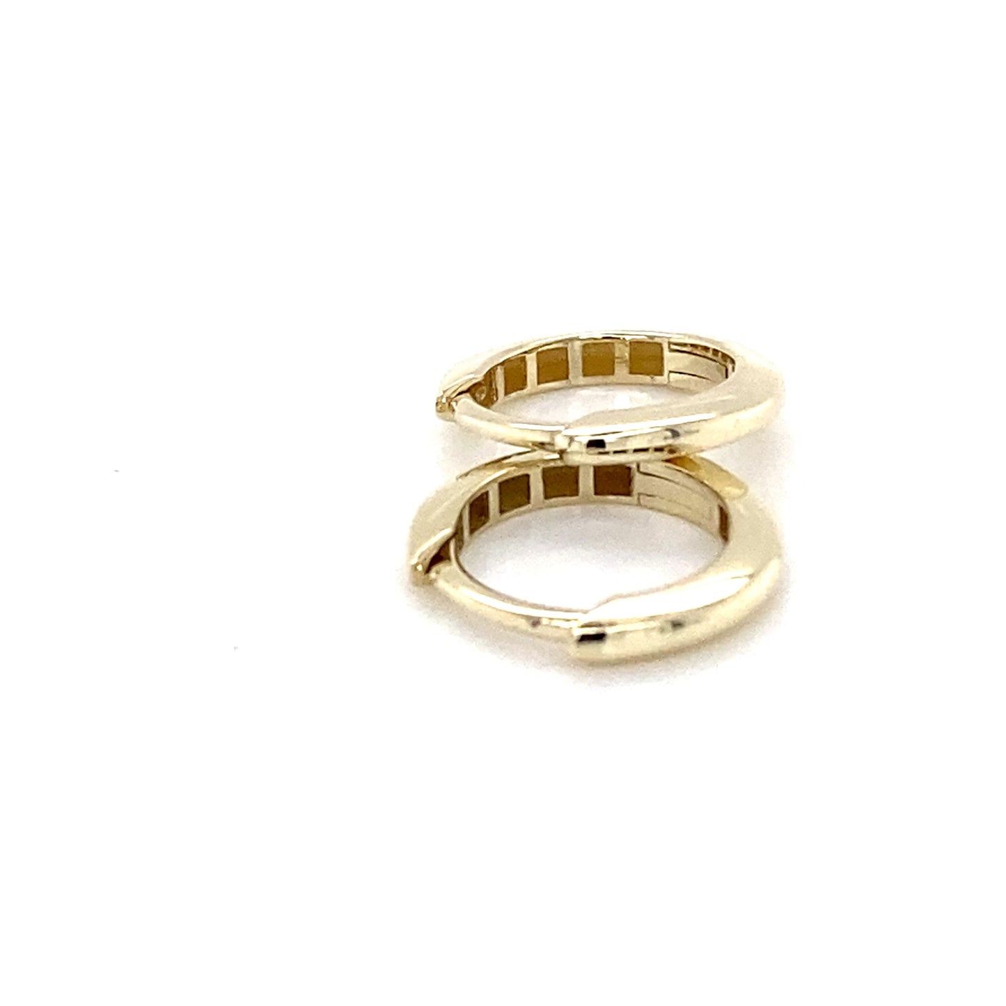 Yellow Gold 'Huggie' Style Hoop Earrings Gardiner Brothers
