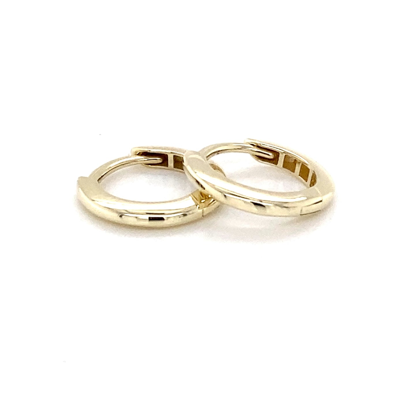 Yellow Gold 'Huggie' Style Hoop Earrings Gardiner Brothers