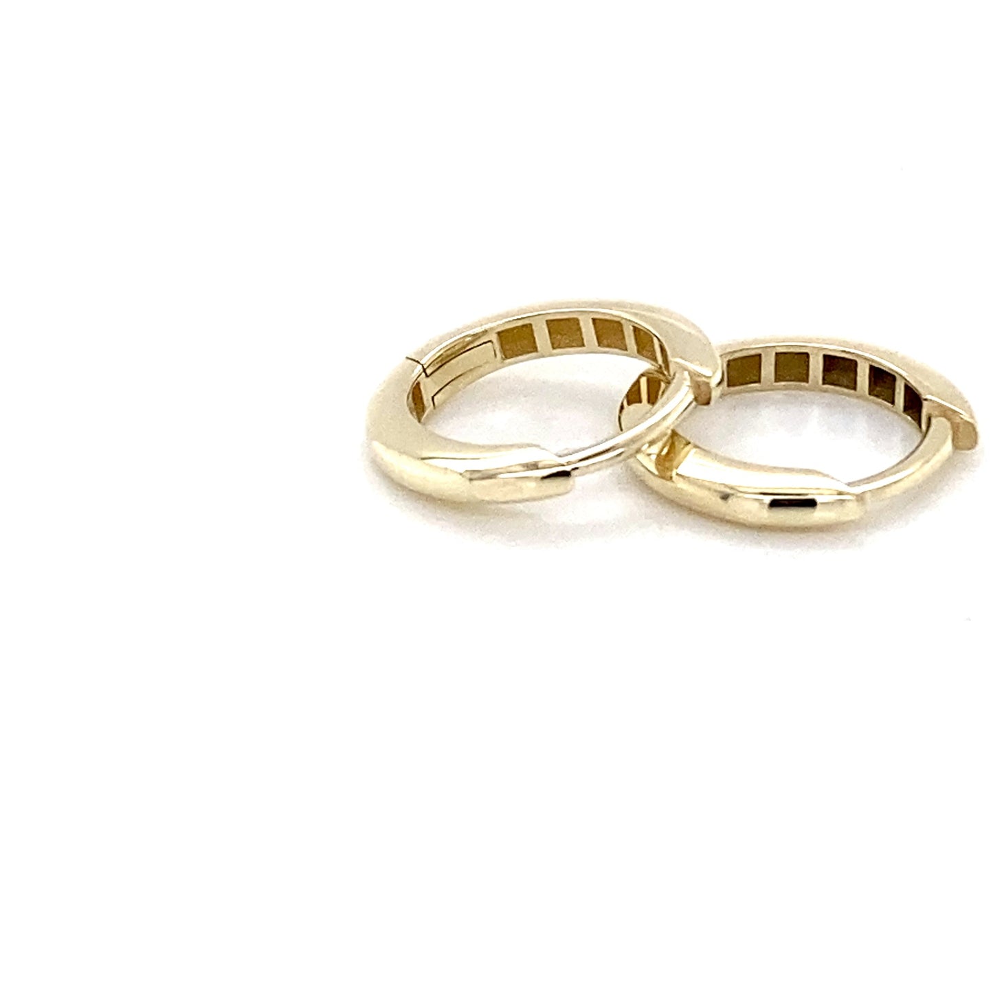 Yellow Gold 'Huggie' Style Hoop Earrings Gardiner Brothers