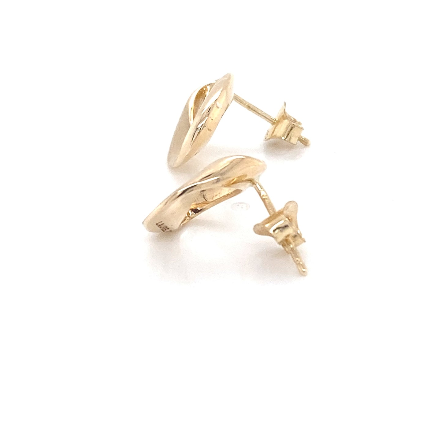 Yellow Gold Open Pear Shaped Earrings Gardiner Brothers