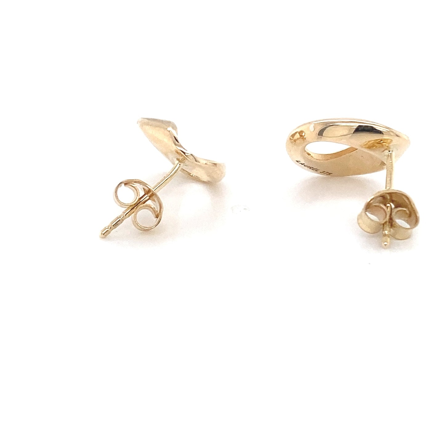Yellow Gold Open Pear Shaped Earrings Gardiner Brothers