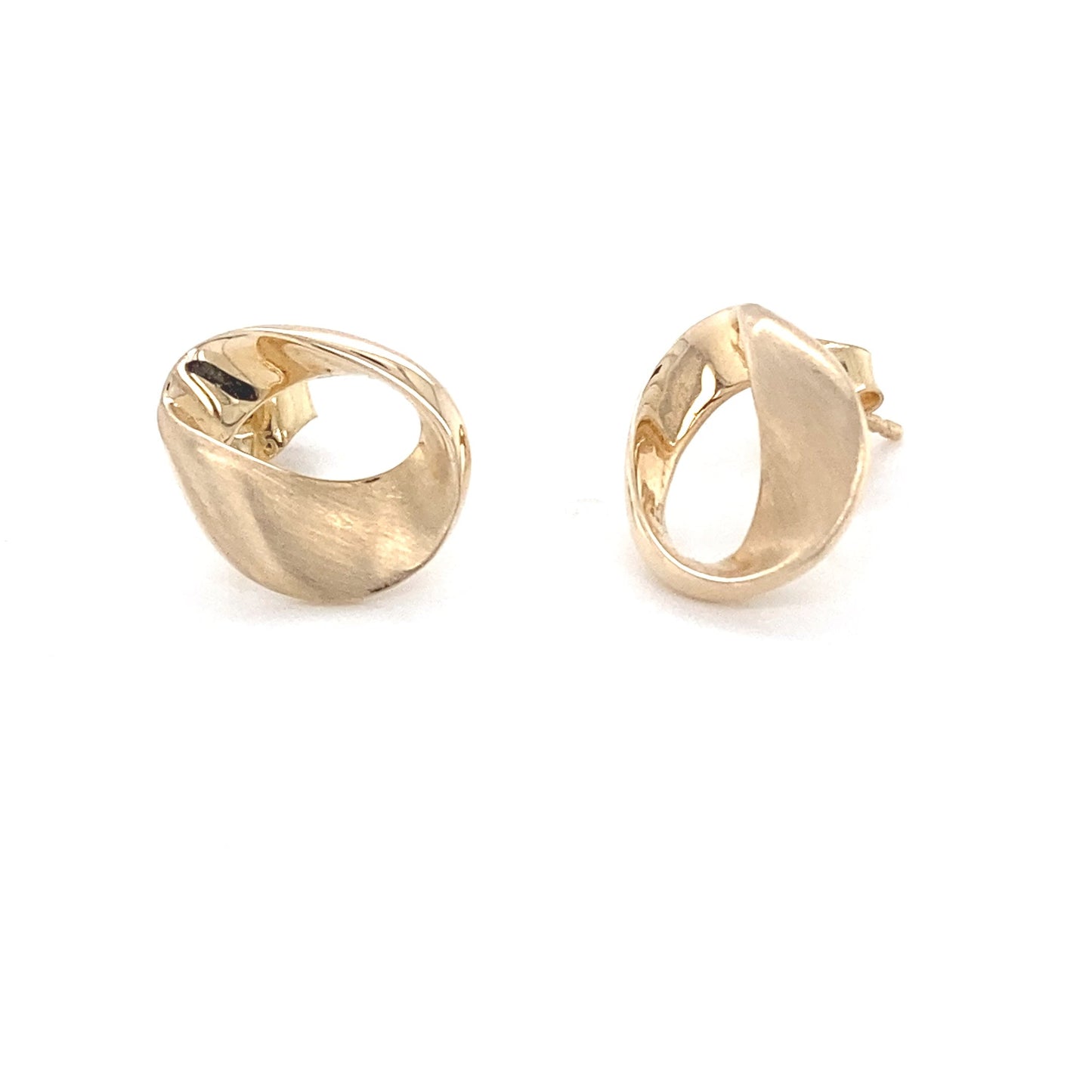 Yellow Gold Open Pear Shaped Earrings Gardiner Brothers