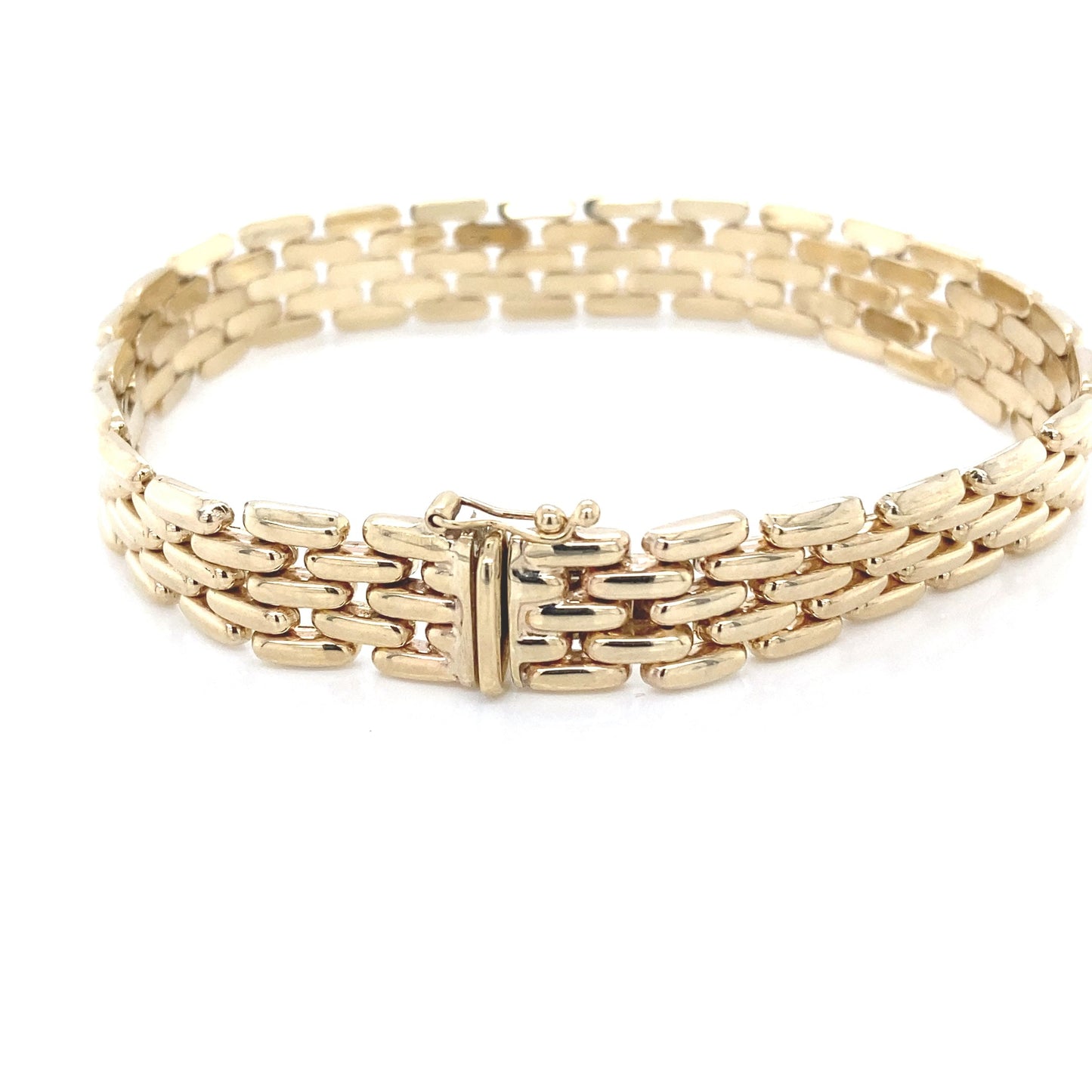 Yellow Gold 5- Row Brick Style Bracelet Gardiner Brothers