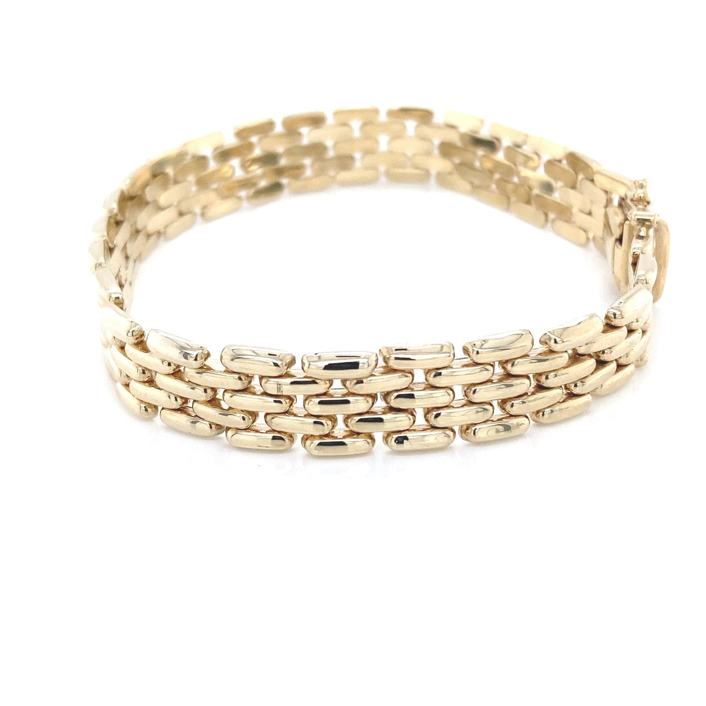 Yellow Gold 5- Row Brick Style Bracelet Gardiner Brothers