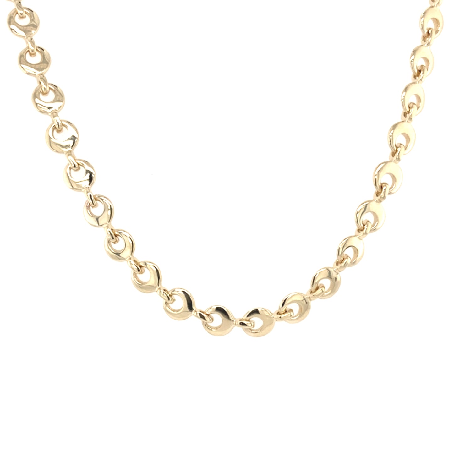 Yellow Gold Fancy Round Link Style Necklet Gardiner Brothers