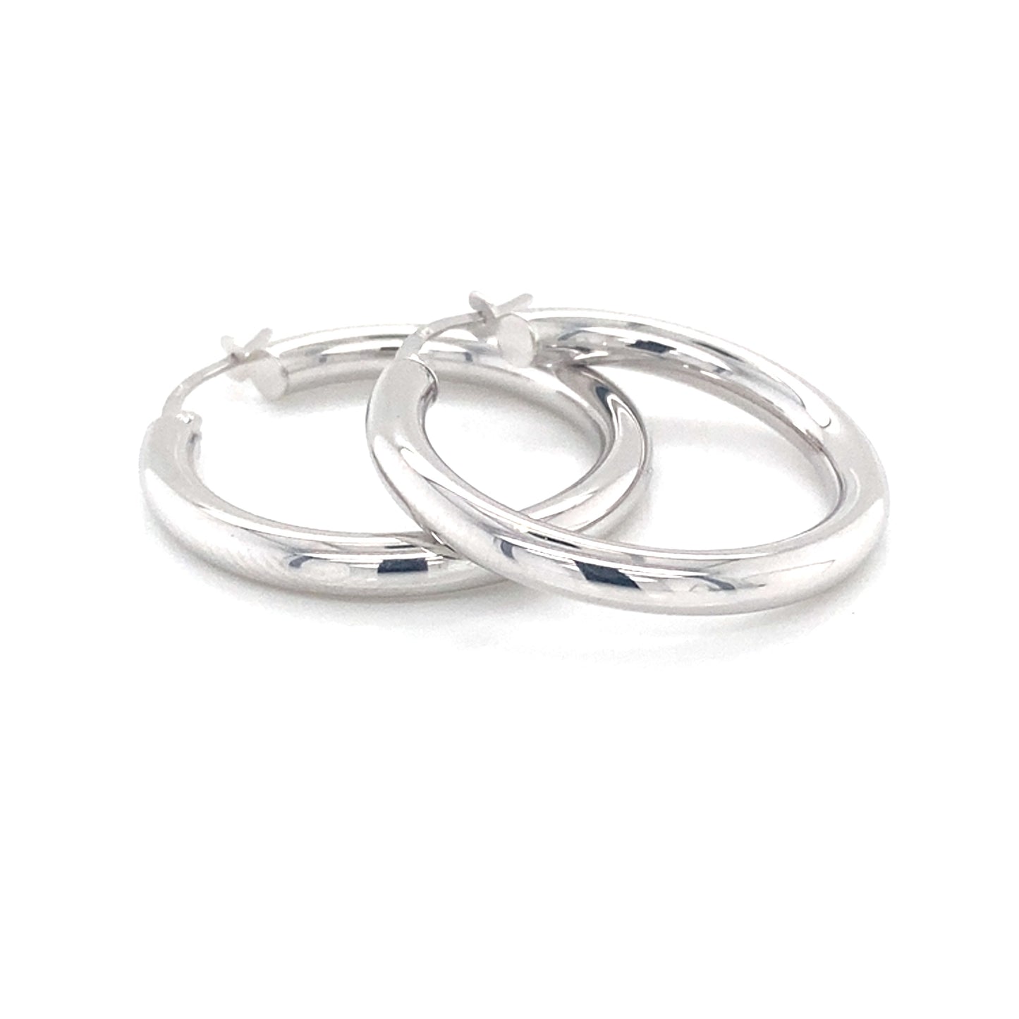White Gold Hoop Earrings Gardiner Brothers
