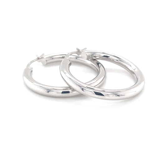 White Gold Hoop Earrings  Gardiner Brothers