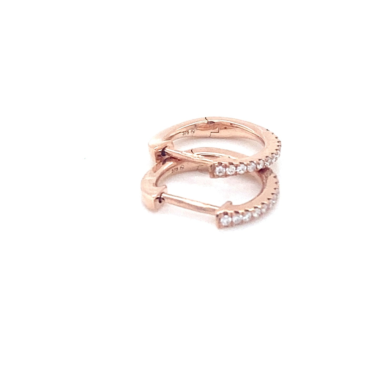 Rose Gold Diamond Hoop Earrings Gardiner Brothers