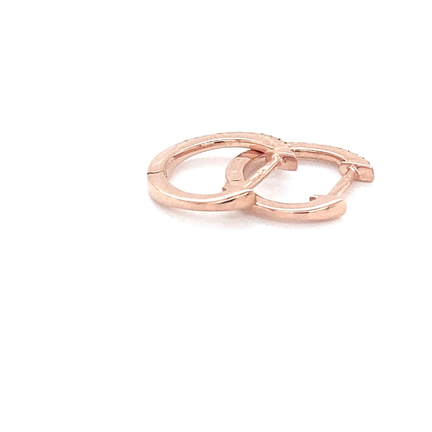 Rose Gold Diamond Hoop Earrings Gardiner Brothers