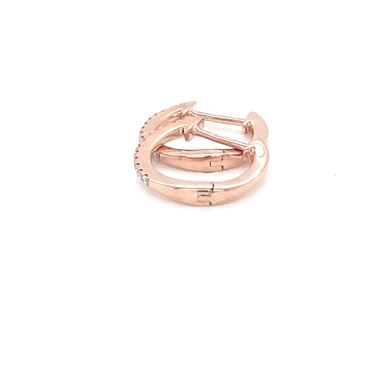 Rose Gold Diamond Hoop Earrings Gardiner Brothers