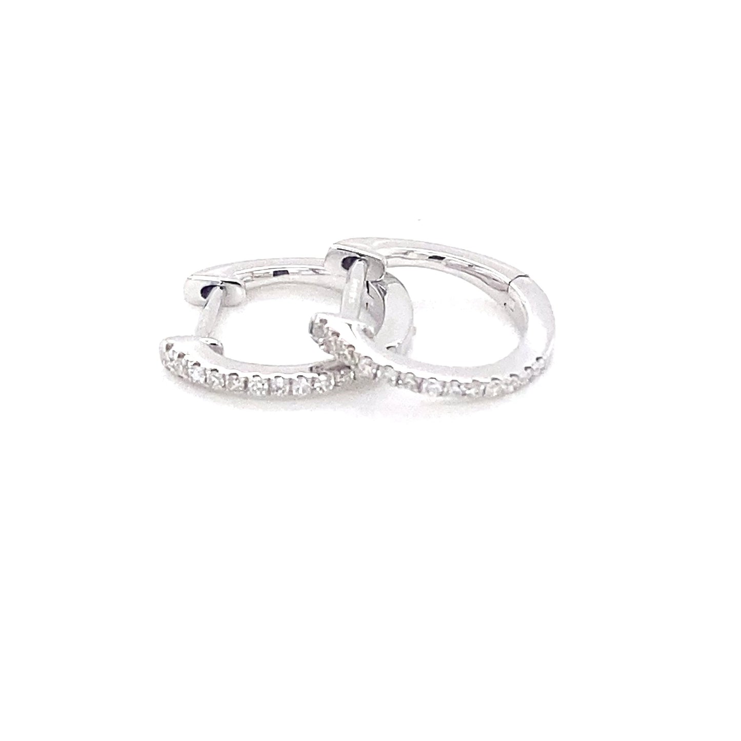 White Gold Diamond Hoop Earrings Gardiner Brothers