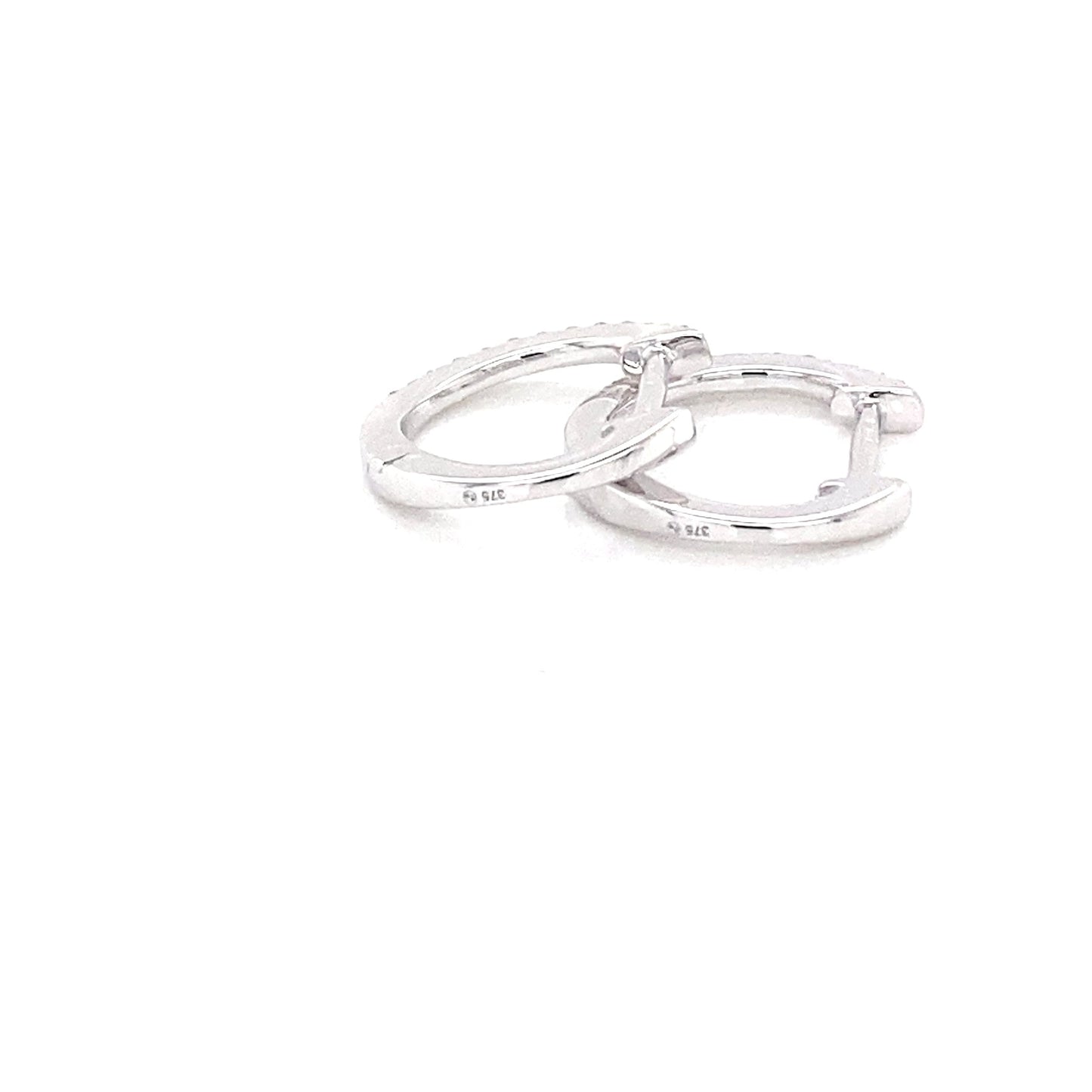 White Gold Diamond Hoop Earrings Gardiner Brothers