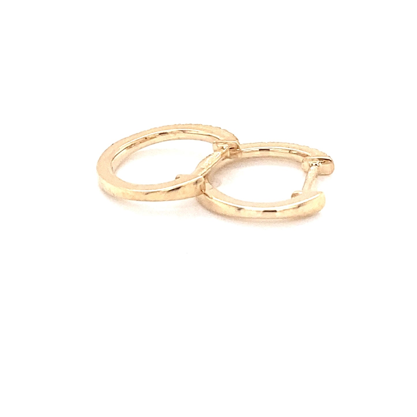 Yellow Gold Diamond Hoop Earrings Gardiner Brothers