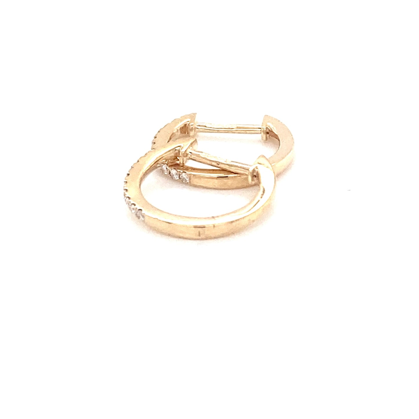 Yellow Gold Diamond Hoop Earrings Gardiner Brothers