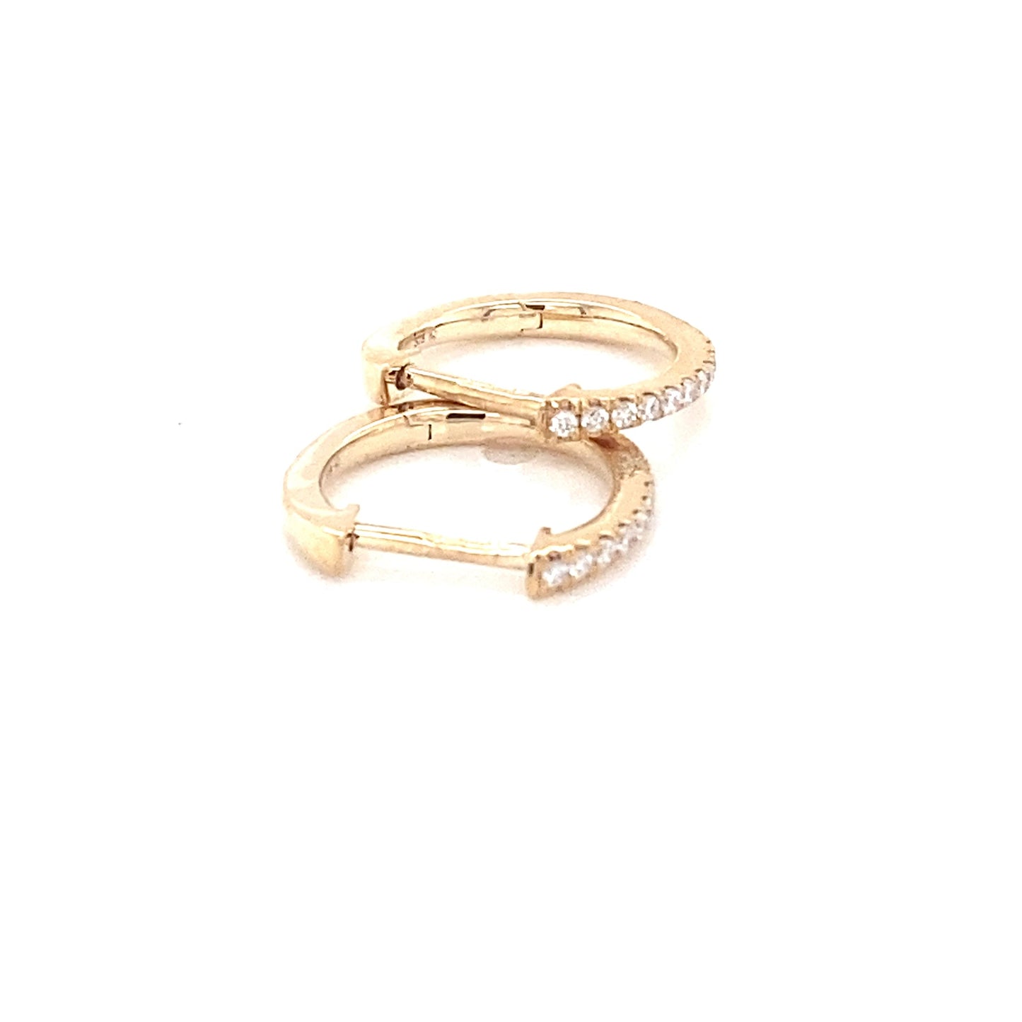 Yellow Gold Diamond Hoop Earrings Gardiner Brothers