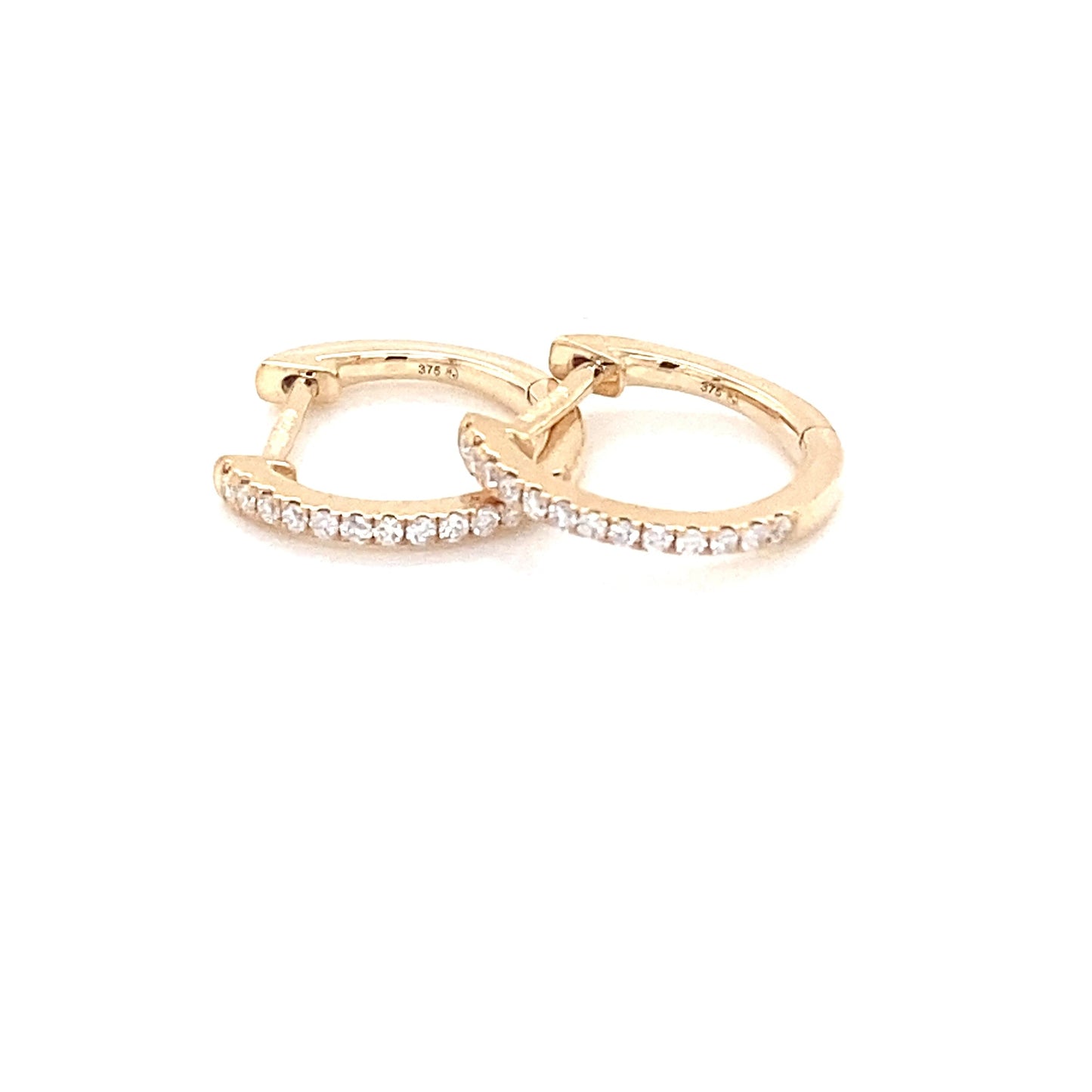 Yellow Gold Diamond Hoop Earrings Gardiner Brothers