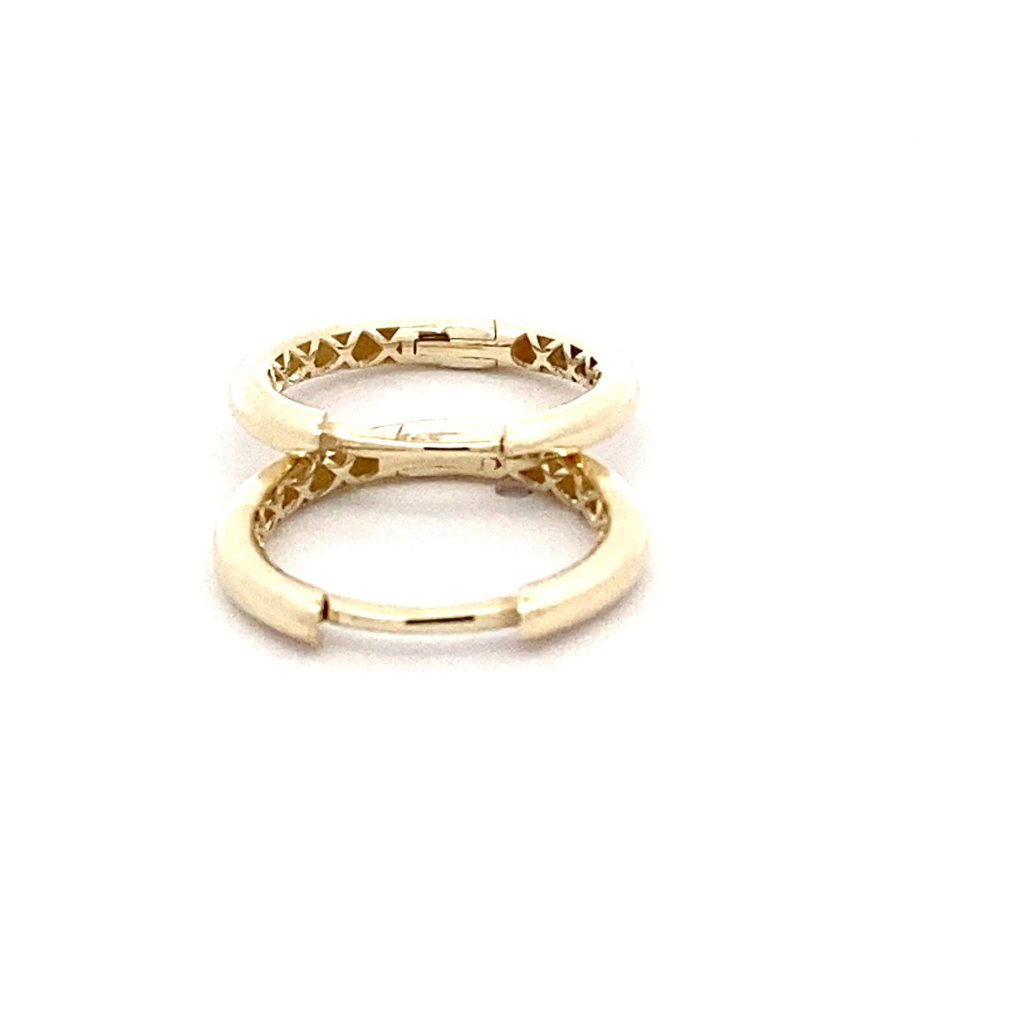 Yellow Gold 12mm Huggie Earrings Gardiner Brothers
