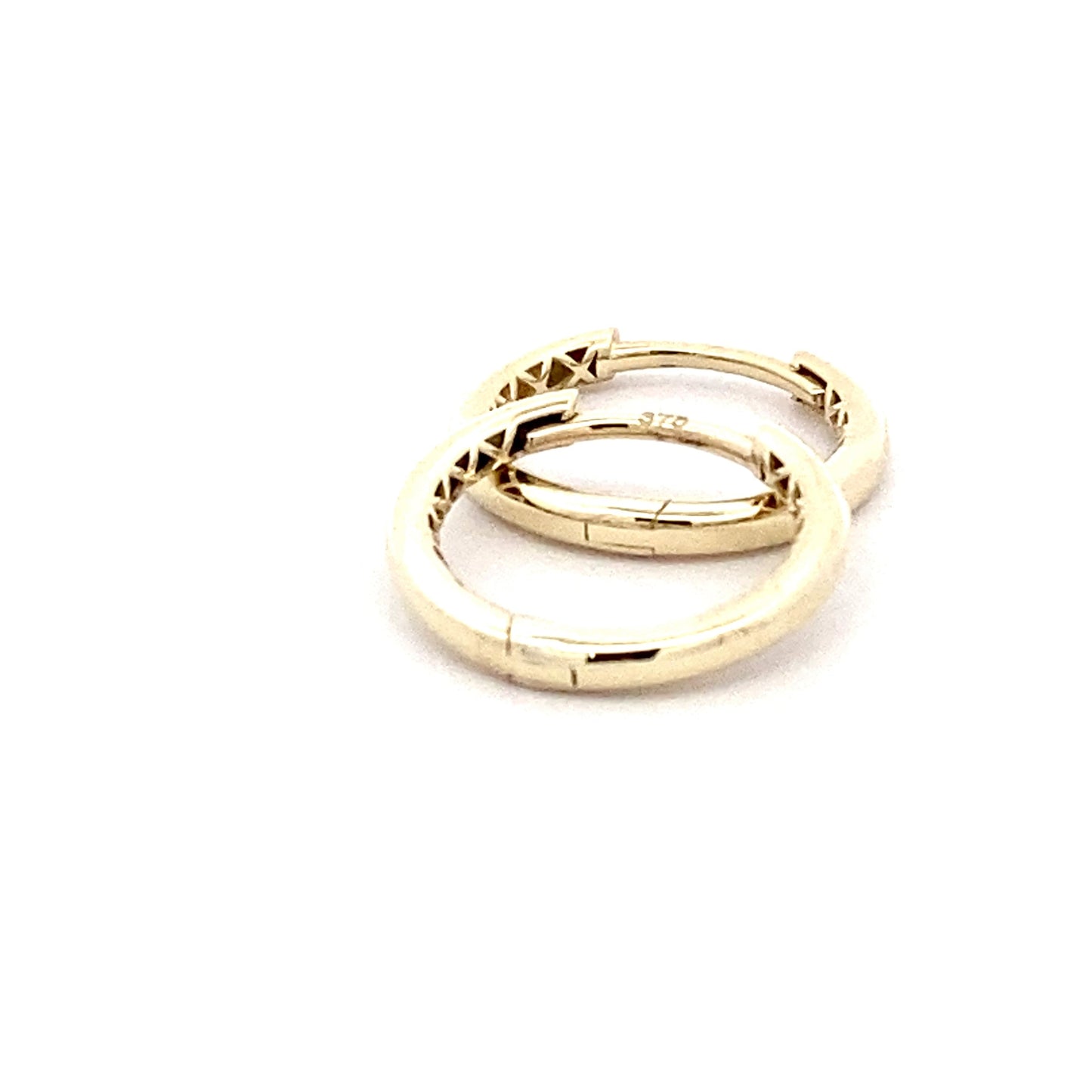 Yellow Gold 12mm Huggie Earrings Gardiner Brothers