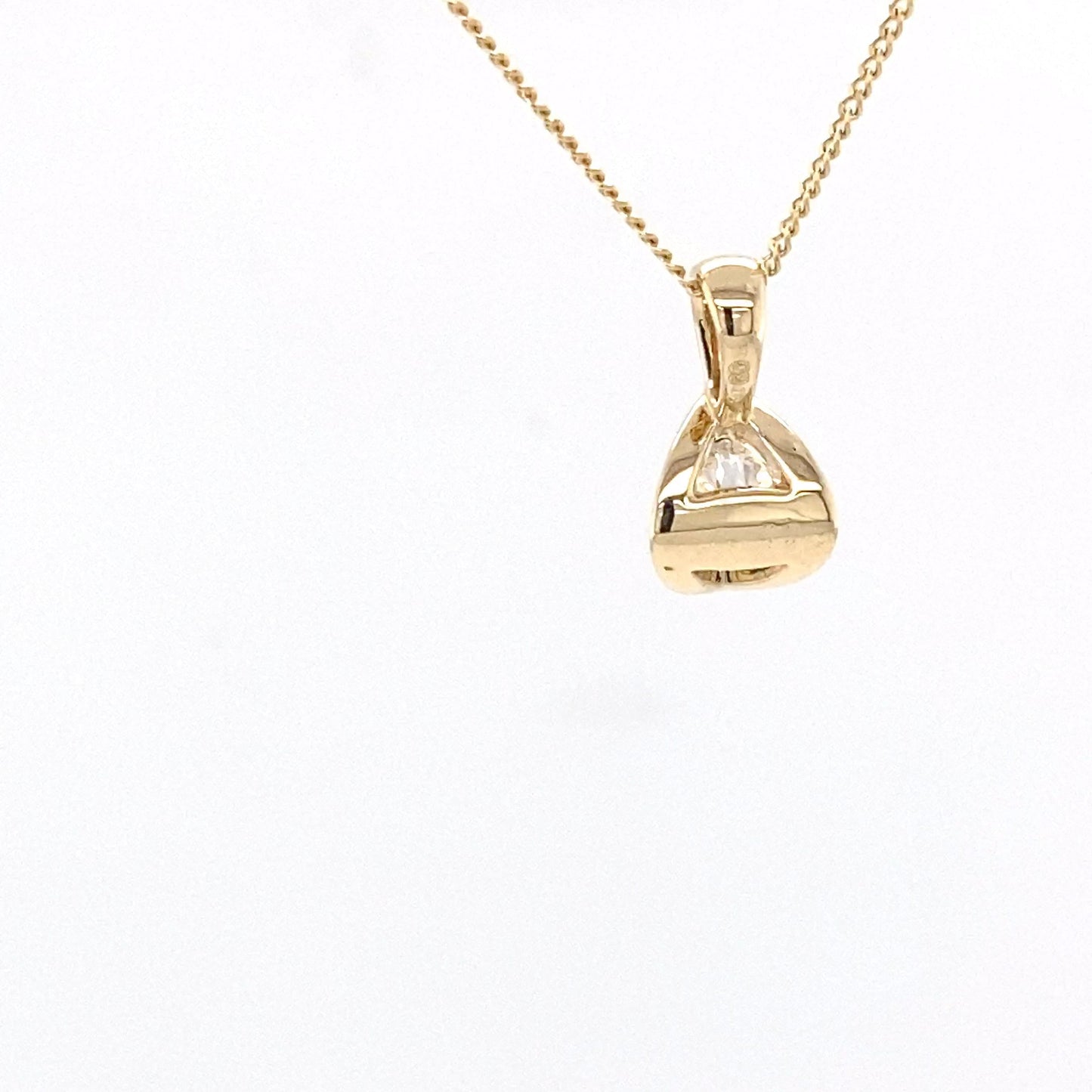 Round Brilliant Cut Diamond Fancy Style Solitaire Pendant - 0.41CTS Gardiner Brothers