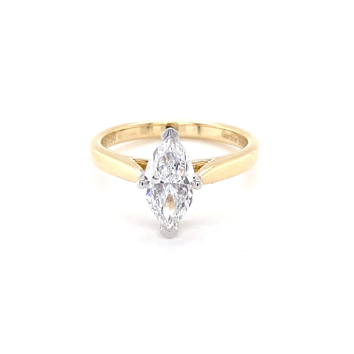 Marquise Shaped Diamond Solitaire Ring - 1.00cts Gardiner Brothers