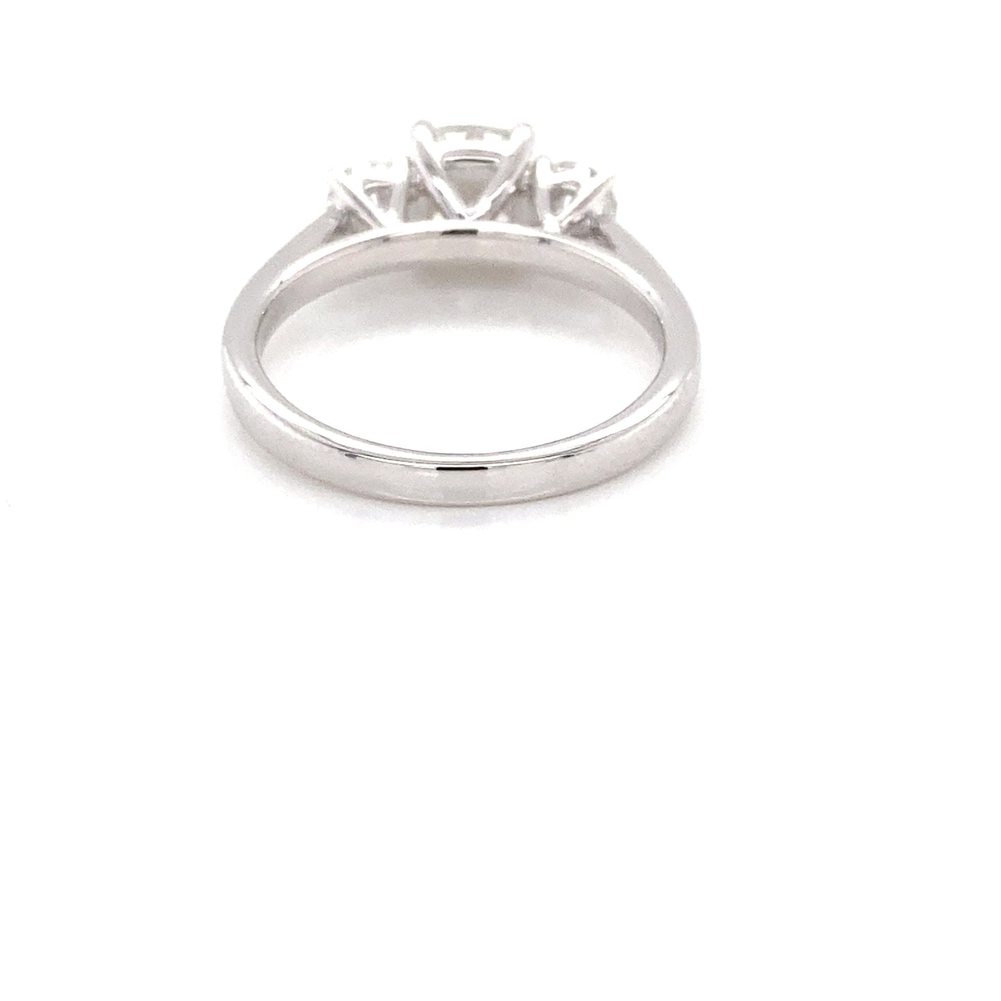 Cushion and round brilliant cut diamond 3 stone ring - 1.52cts Gardiner Brothers