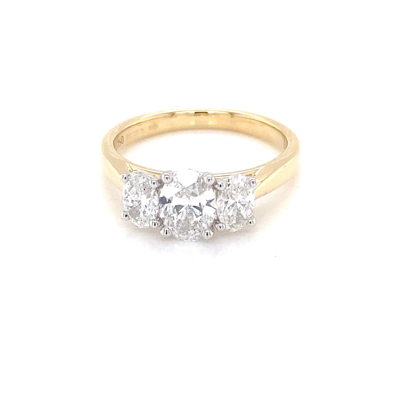 Oval Shaped Diamond 3 Stone Ring - 1.34cts Gardiner Brothers
