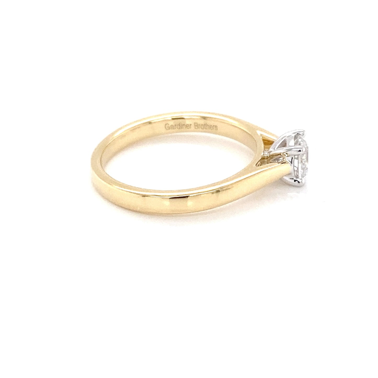 Round Brilliant cut diamond solitaire ring - 0.50cts Gardiner Brothers