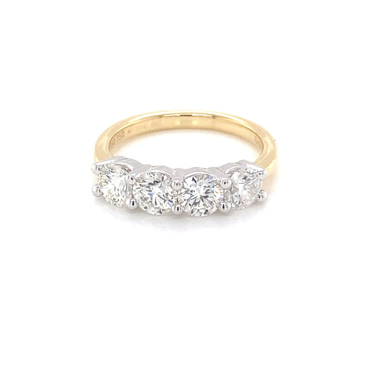 Round Brilliant Cut Diamond 4 Stone Ring - 1.60cts  Gardiner Brothers