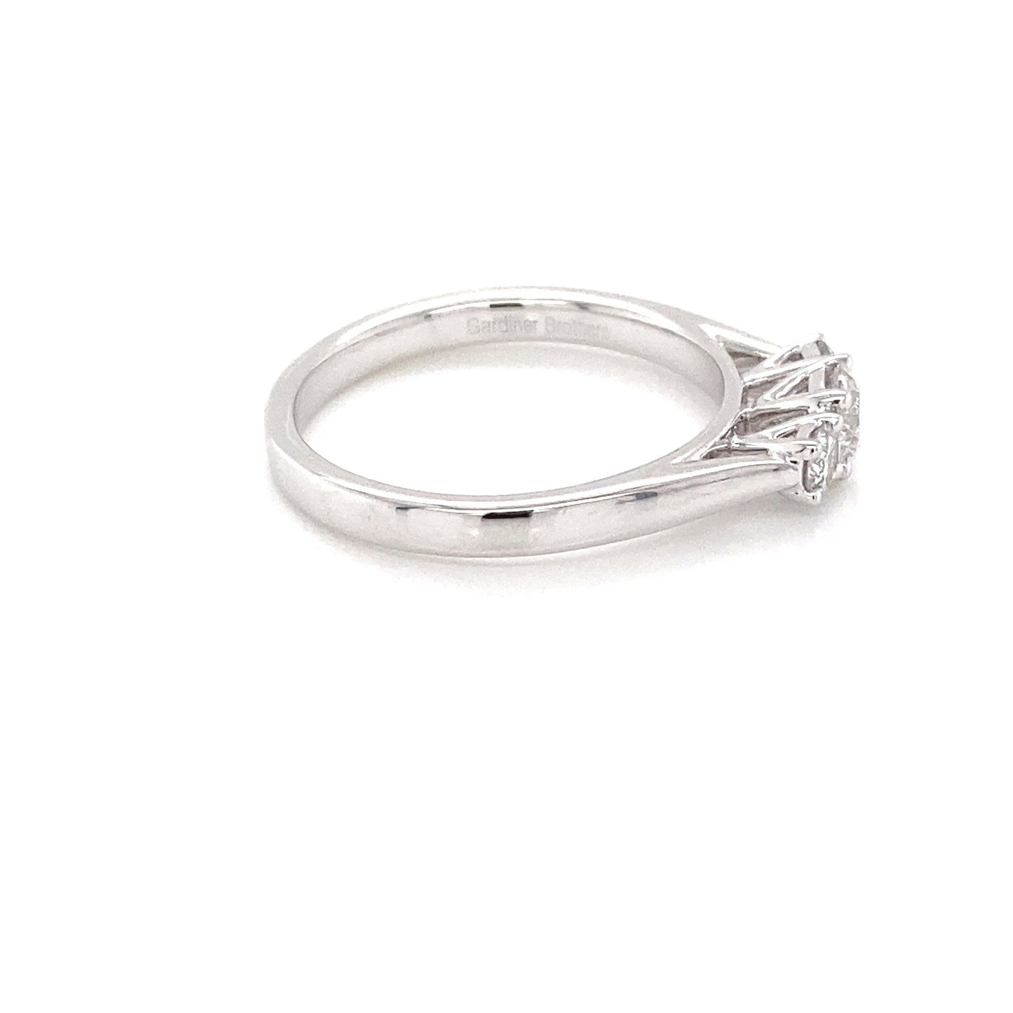 Round Brilliant Cut Diamond 3 Stone Ring - 0.50cts Gardiner Brothers