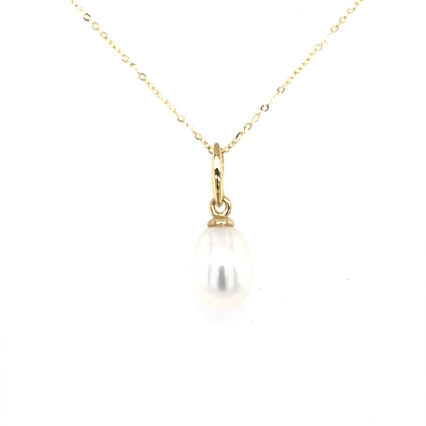 Yellow Gold Pearl Drop Pendant Gardiner Brothers