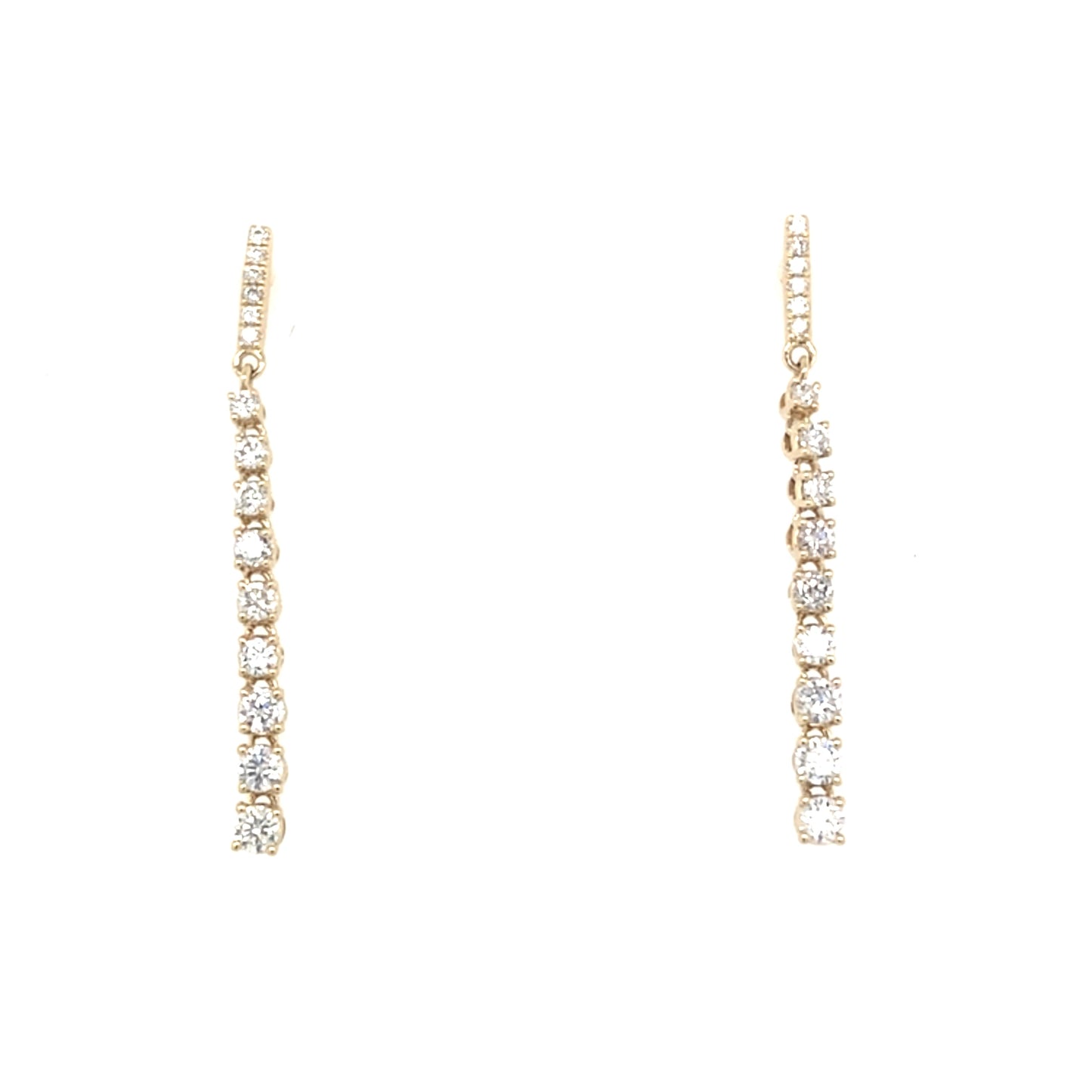 Yellow Gold Diamond Drop Earrings Gardiner Brothers
