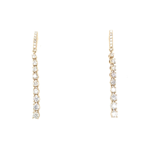 Yellow Gold Diamond Drop Earrings  Gardiner Brothers