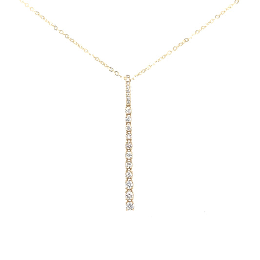 Yellow Gold Diamond Drop Pendant  Gardiner Brothers