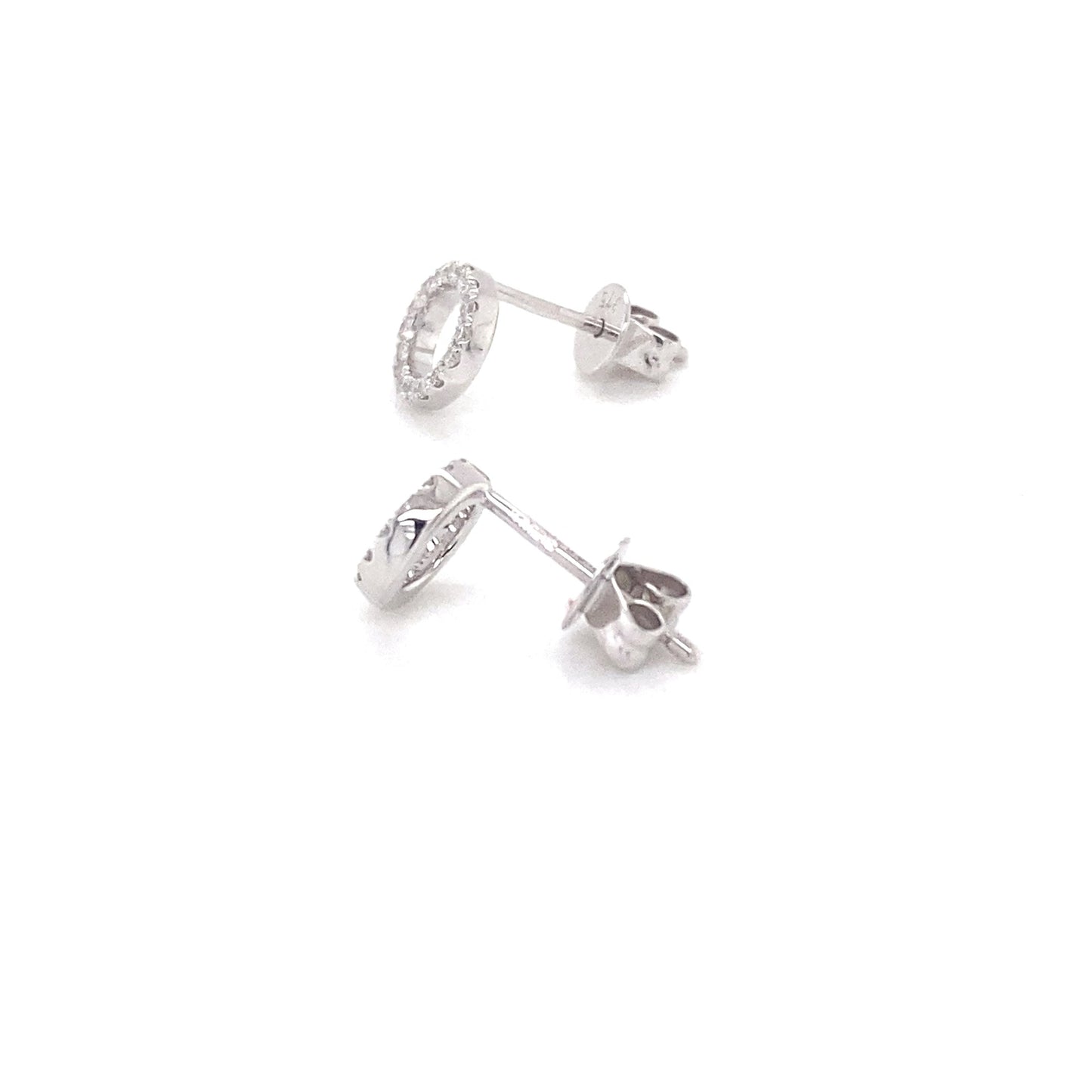 White Gold Diamond Circle Earrings Gardiner Brothers