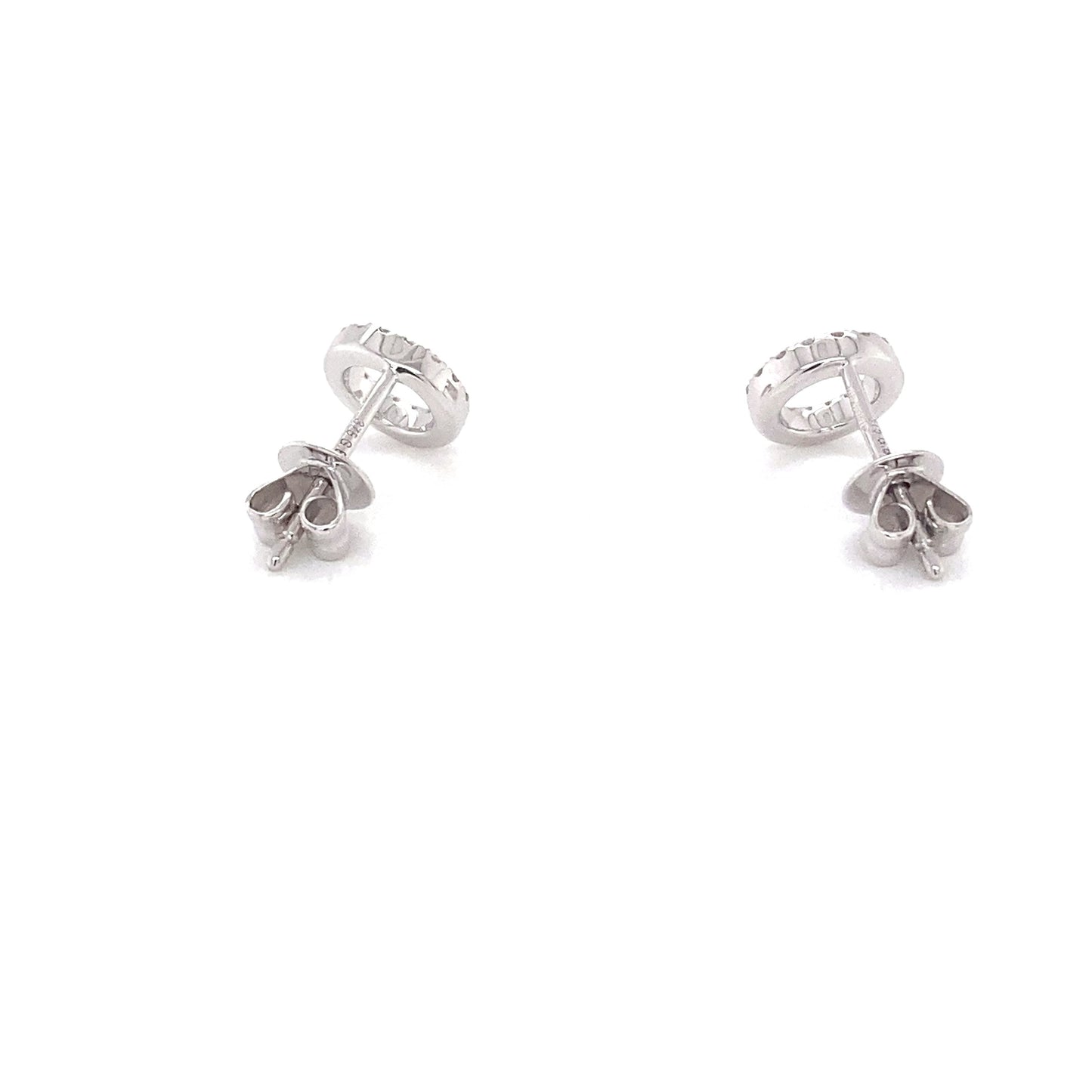 White Gold Diamond Circle Earrings Gardiner Brothers