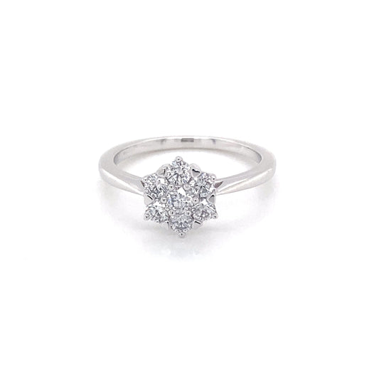 Round Brilliant cut 7 stone diamond cluster style ring - 0.53cts  Gardiner Brothers