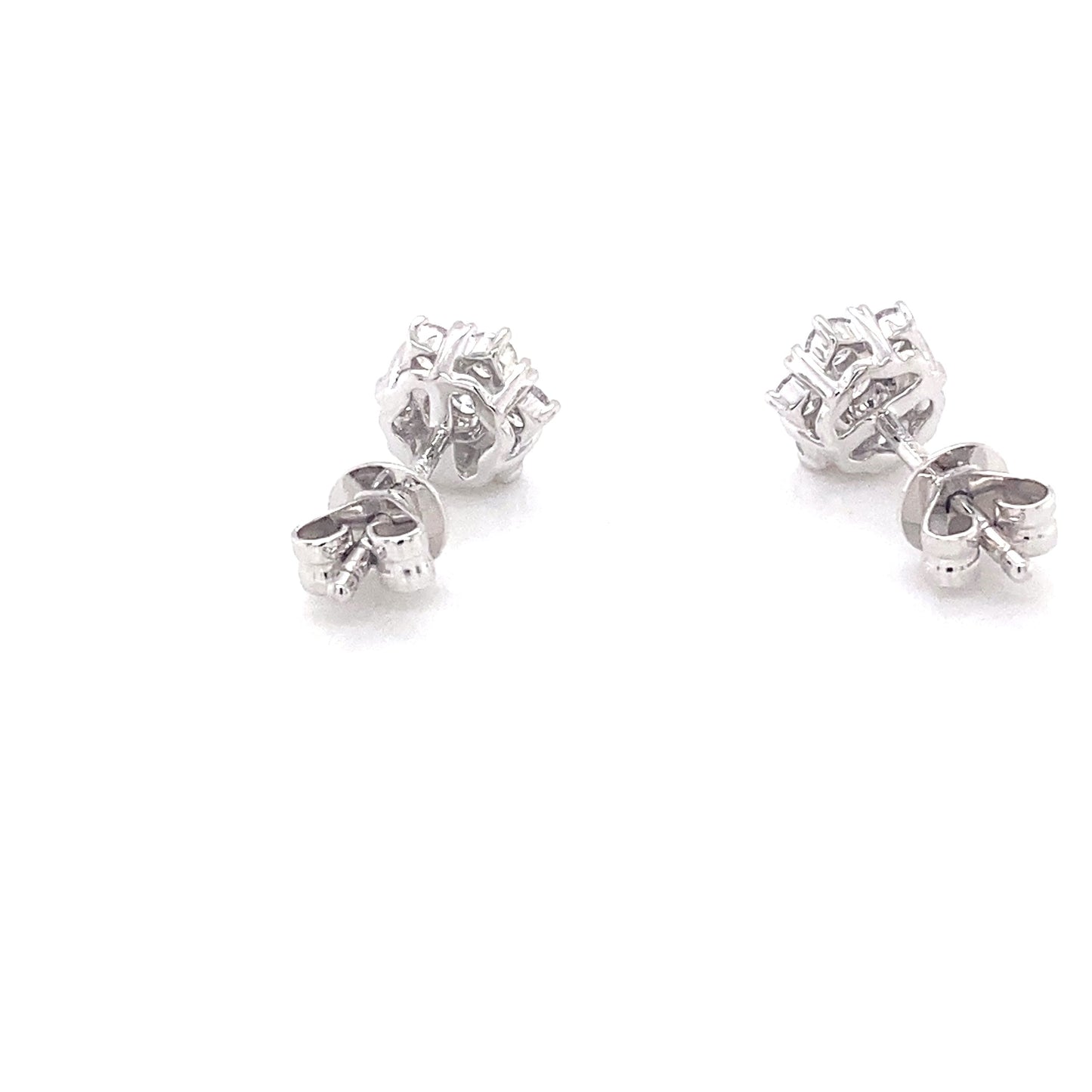 Round Brilliant cut diamond 7 stone cluster style earring Gardiner Brothers