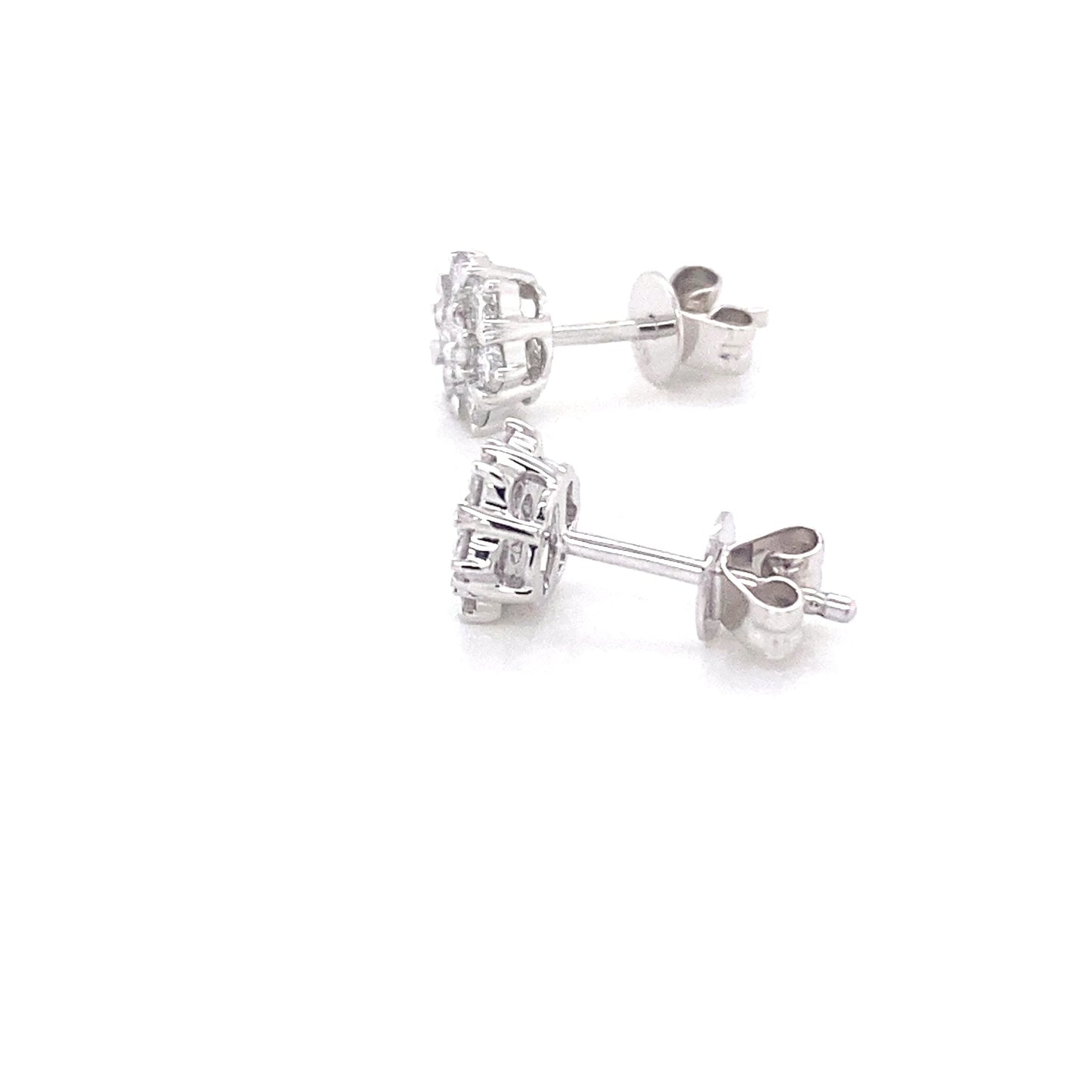 Round Brilliant cut diamond 7 stone cluster style earring Gardiner Brothers