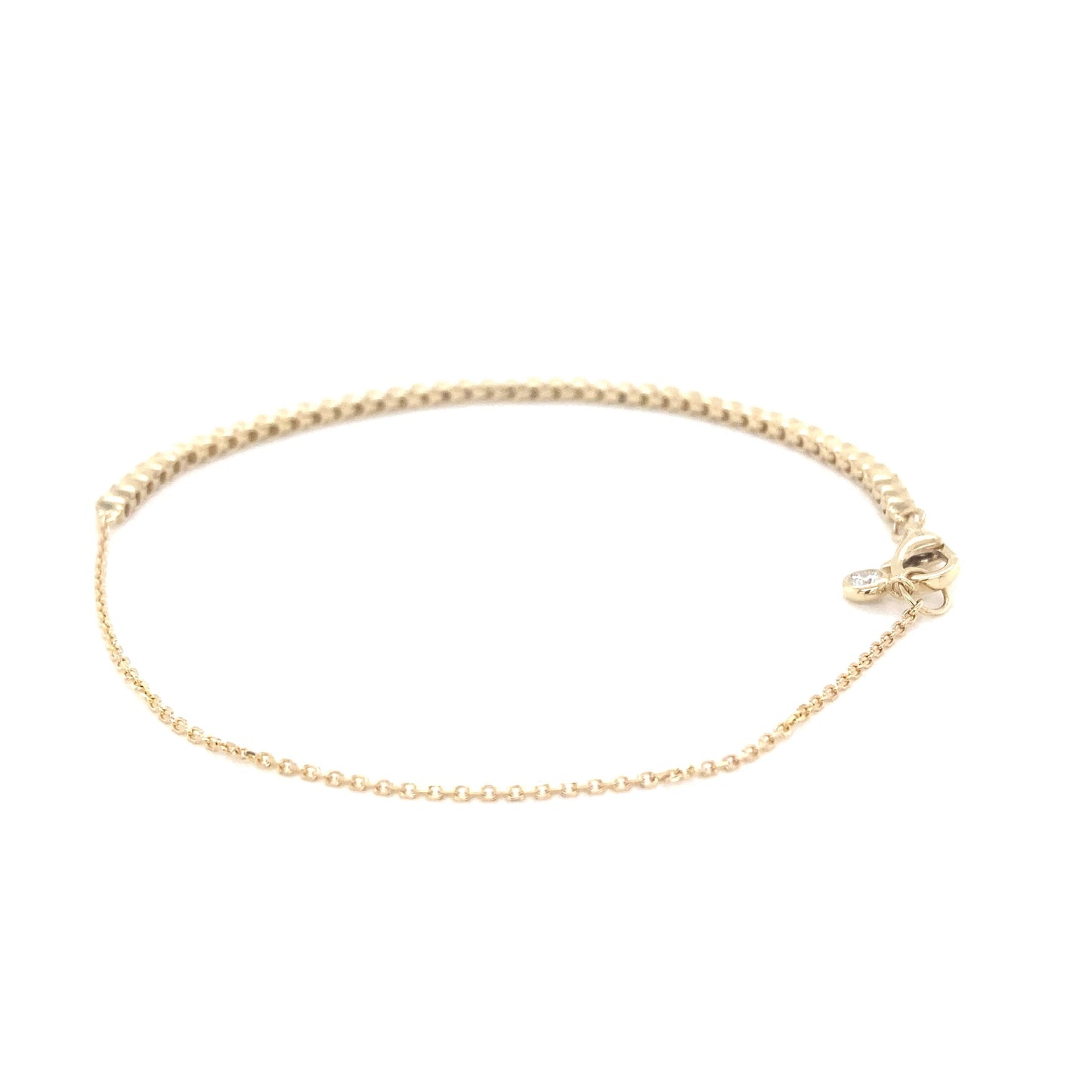Yellow Gold, Half Set Diamond Tennis Bracelet Gardiner Brothers