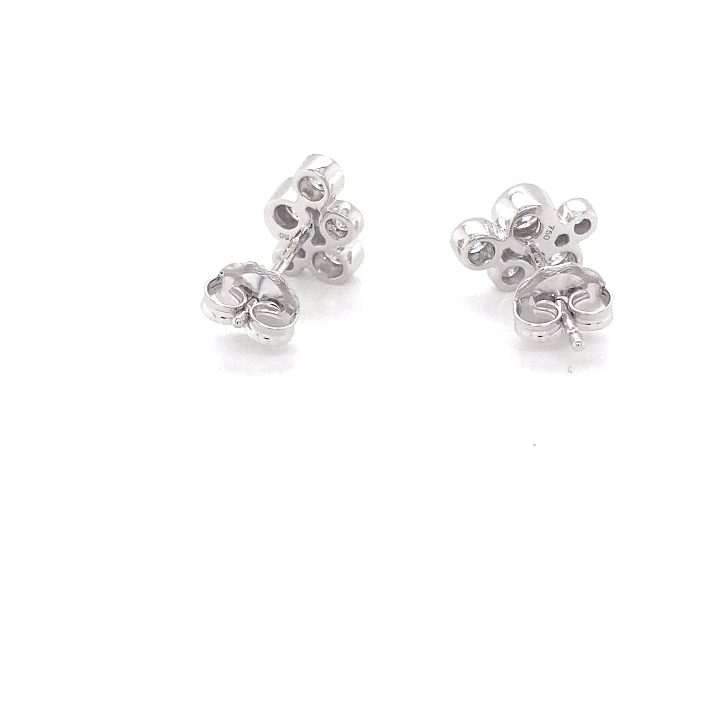 Round Brilliant Cut Diamond Bubble Style Earrings Gardiner Brothers